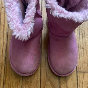UGG Pink Plush Fur Boots